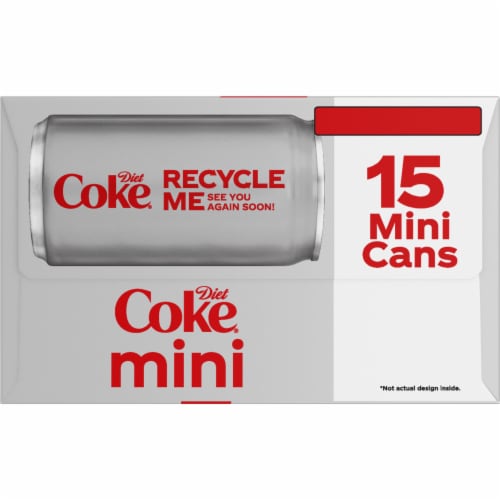 Diet Coke® Soda Mini Cans Perspective: right