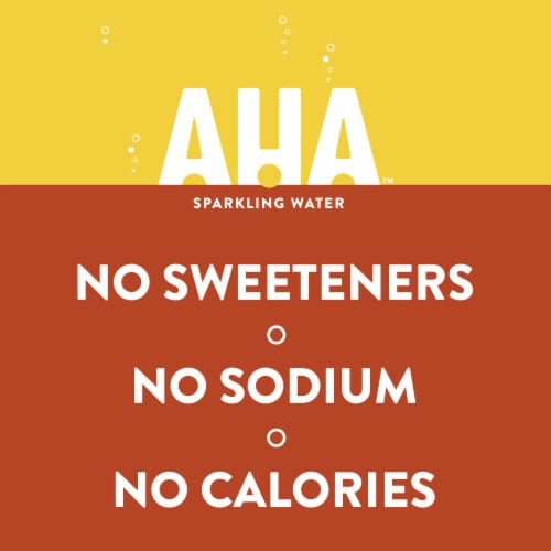 AHA® Mango and Black Tea Flavored Sparkling Water Cans Perspective: right