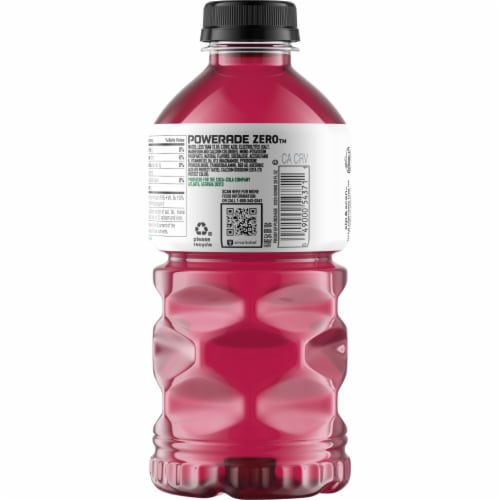 Powerade Zero Sugar Watermelon Berry No Sugar Added Electrolyte & Vitamin Fruit Flavor Sports Drink Perspective: right