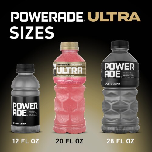 Powerade Ultra Zero Sugar Strawberry Lemonade Electrolyte & Vitamin Sports Drink With Creatine Perspective: right