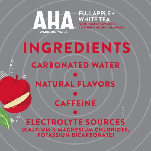 AHA® Fuji Apple and White Tea Flavored Sparkling Water Can Perspective: right