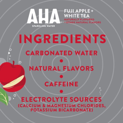 AHA® Fuji Apple and White Tea Flavored Sparkling Water Can Perspective: right