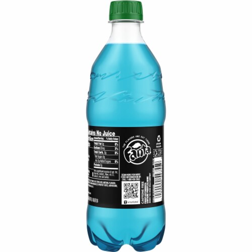 Fanta® WTFanta® Blue Caffeine Free Zero Sugar Soda Bottle Perspective: right
