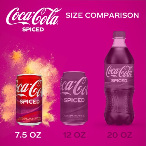 Coca-Cola® Spiced Raspberry Soda Mini Cans Perspective: right