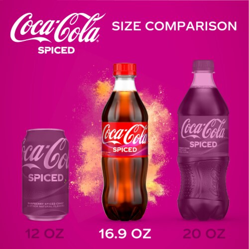 Coca-Cola® Spiced Raspberry Soda Bottles Perspective: right