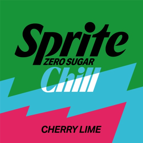 Sprite Chill Zero Sugar Cherry Lime Soda Cans Perspective: right
