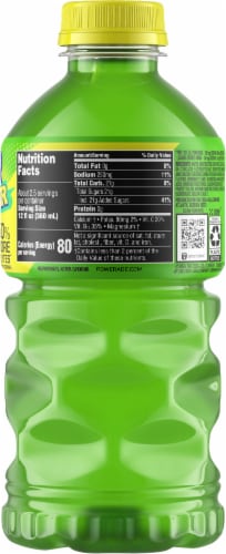 Powerade Green Apple Sour Bottle Perspective: right
