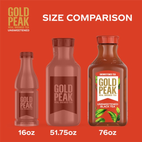 Gold Peak® Unsweetened Black Tea Bottle Perspective: right