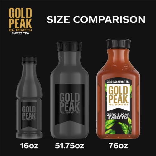 Gold Peak® Zero Sugar Sweet Tea Bottle Perspective: right