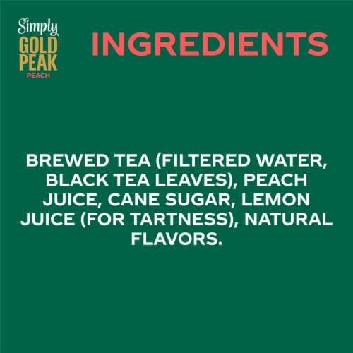 Simply Gold Peak Real Brewed Sweet Tea With Simply Peach Juice Perspective: right