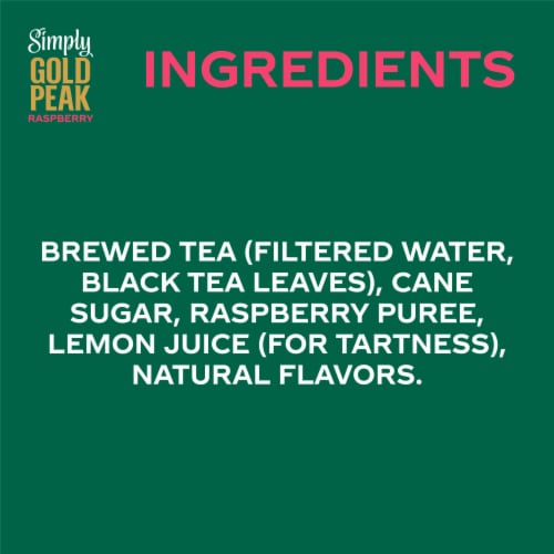 Simply Gold Peak Real Brewed Sweet Tea With Simply Raspberry Juice Perspective: right