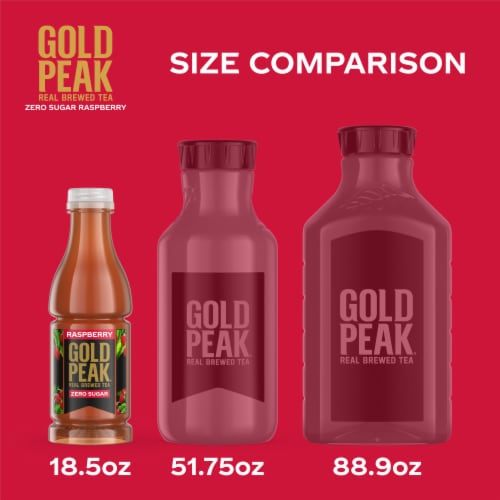 Gold Peak® Zero Sugar Raspberry Sweet Tea Bottle Perspective: right
