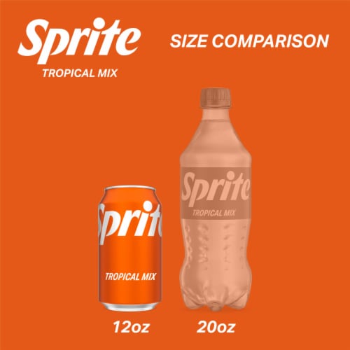 Sprite® Tropical Mix Lemon Lime and Tropical Fruit Caffeine Free Soda Cans Perspective: right