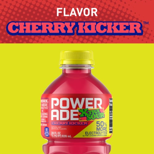 POWERADE® XTRA SOUR Cherry Kicker Sports Drink Bottle Perspective: right