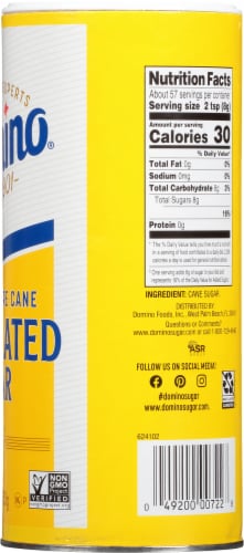 Domino Premium Pure Cane Granulated Sugar 1 lb Canister Perspective: right