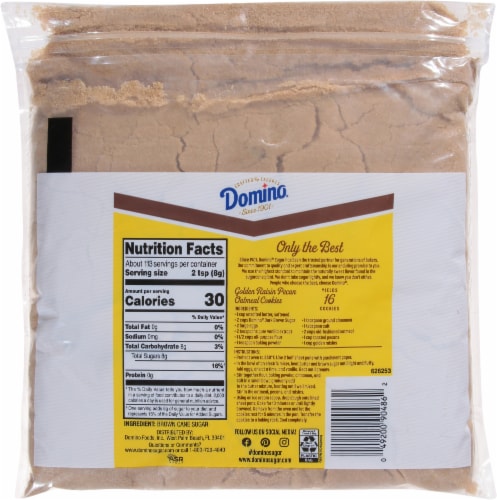 Domino Premium Pure Cane Dark Brown Sugar Zipper-Pack Perspective: right