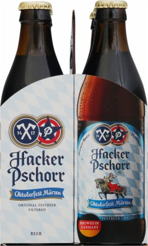 Hacker Pschorr Oktoberfest Marzen Beer Perspective: right