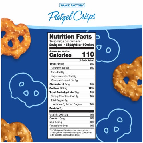 Snack Factory Original Pretzel Crisps Non-Gmo Perspective: right