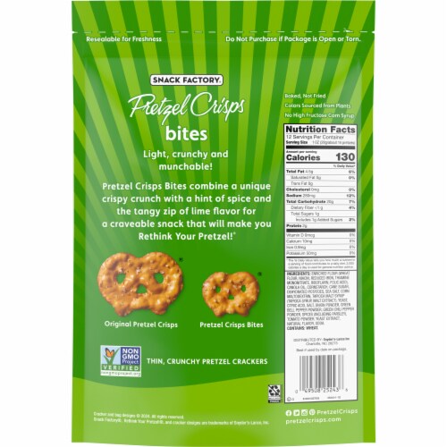 Snack Factory Chili Verde & Lime Pretzel Crisps Bites Perspective: right