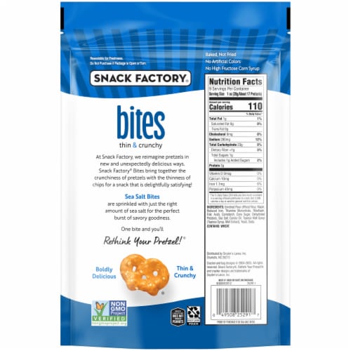 Snack Factory® Bites Sea Salt Pretzels Perspective: right