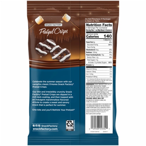 Snack Factory S'Mores Pretzel Crisps Perspective: right