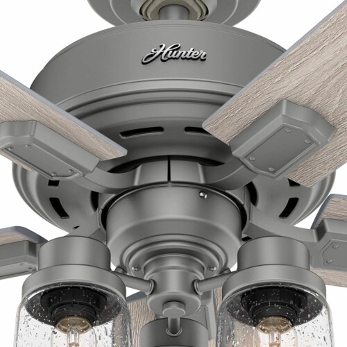Hunter Fan Company Hartland 52  Indoor Home Low Profile Ceiling Fan w/ LED Light Perspective: right
