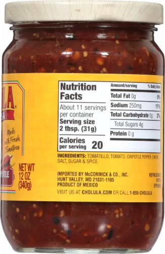 Cholula® Smoky Chipotle Hot Salsa Perspective: right