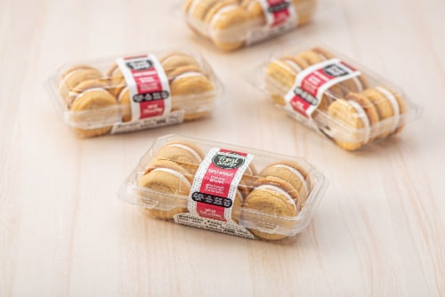 Our Specialty Crème Brulee Sweet Middle Sandwich Cookies Perspective: right