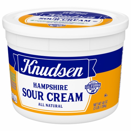 Knudsen Hampshire 100% Natural Sour Cream, 48 oz Tub Perspective: right