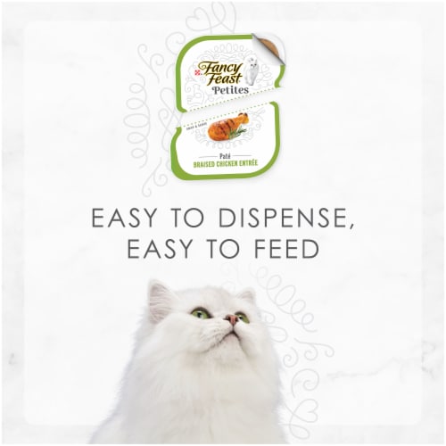 Purina Fancy Feast Petites Wet Cat Food Pate Braised Chicken Perspective: right