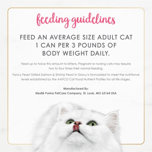 Purina Fancy Feast Grilled Wet Cat Food in Gravy Salmon & Shrimp Feast Perspective: right