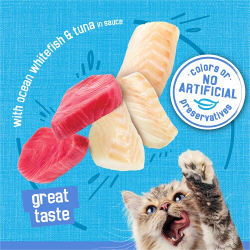 Purina Friskies Shreds Wet Cat Food in Sauce Ocean Whitefish & Tuna Perspective: right