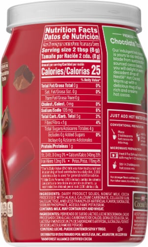 Nestle® Fat Free Rich Milk Chocolate Hot Cocoa Mix Perspective: right