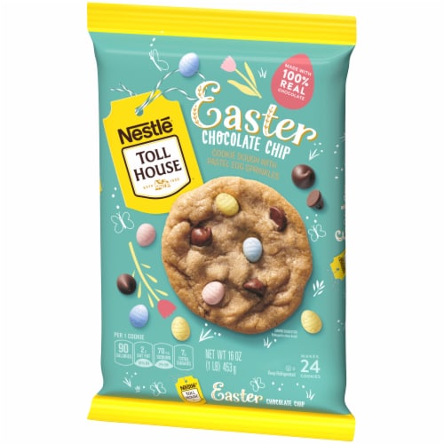 Nestle Toll House Easter Chocolate Chip Cookie Dough with Pastel Egg Sprinkles Perspective: right