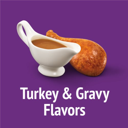 Purina Friskies Party Mix Cat Treats Gravy-licious Crunch Turkey and Gravy Flavors Perspective: right