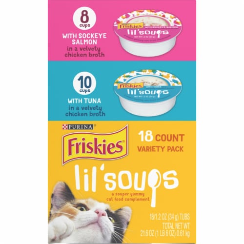 Purina Friskies Lil' Soups Wet Cat Food Variety Pack Perspective: right