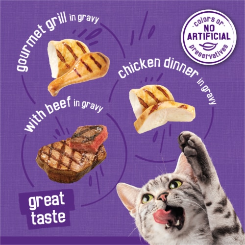 Purina Friskies Meaty Bits Wet Cat Food in Gravy Variety Pack Perspective: right