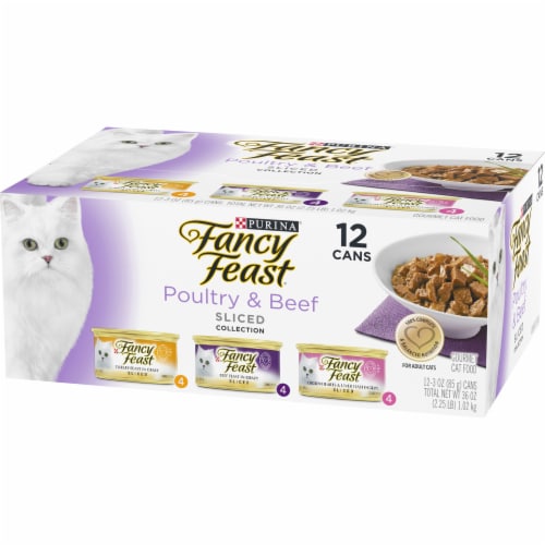Fancy Feast Poultry & Beef Sliced Collection Gravy Wet Cat Food Variety Pack Perspective: right