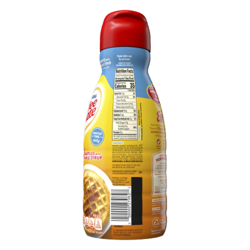 Nestle Coffee Mate Eggo Waffles with Maple Syrup Liquid Coffee Creamer Perspective: right