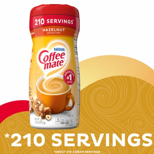 Nestle Coffee Mate Hazelnut Powdered Coffee Creamer Perspective: right