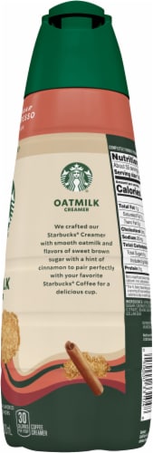 Starbucks® Brown Sugar Cinnamon Liquid Oatmilk Non-Dairy Coffee Creamer Perspective: right