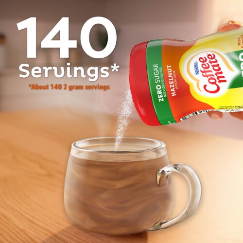 Nestle Coffee Mate Sugar Free Hazelnut Powder Coffee Creamer Perspective: right