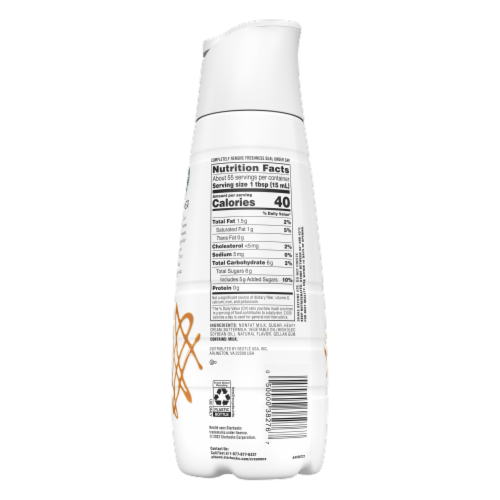Starbucks Caramel Flavored Coffee Creamer Inspired by Caramel Macchiato Perspective: right