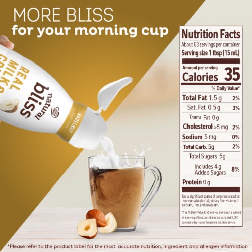Coffee mate Natural Bliss Hazelnut All Natural Liquid Coffee Creamer Perspective: right
