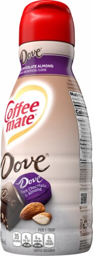 Coffee-mate® Dove® Dark Chocolate & Almond Liquid Coffee Creamer Perspective: right