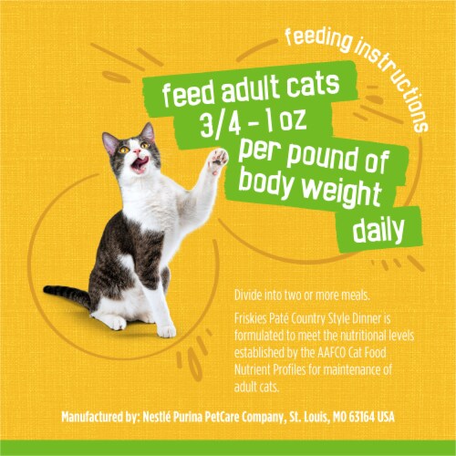 Purina Friskies Wet Cat Food Pate Country Style Dinner Perspective: right