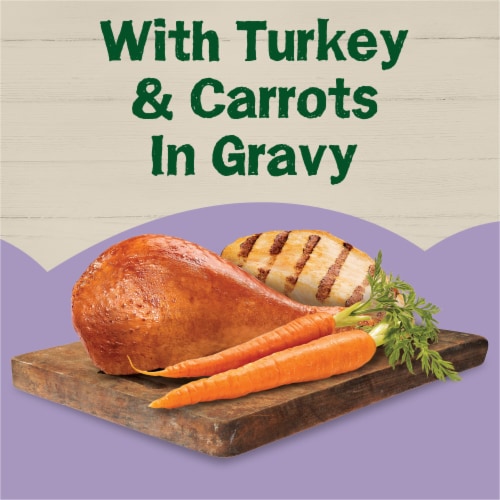Friskies Farm Favorites Wet Cat Food Meaty Bits in Gravy Turkey & Carrots Perspective: right