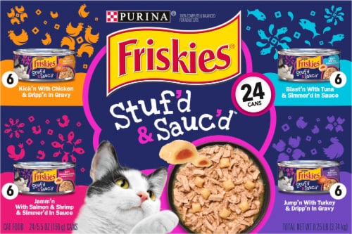 Friskies Stuf'd & Sauc'd Wet Cat Food Variety Pack Perspective: right