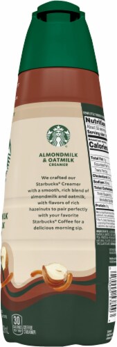 Starbucks Hazelnut Almond Milk & Oat Milk Non Dairy Coffee Creamer Perspective: right