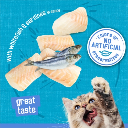 Purina Friskies Shreds Wet Cat Food Whitefish & Sardines in Sauce Perspective: right